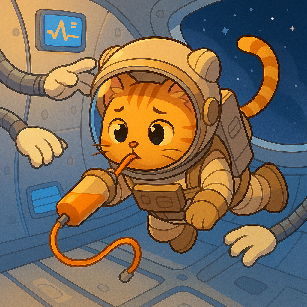 Cat in space training